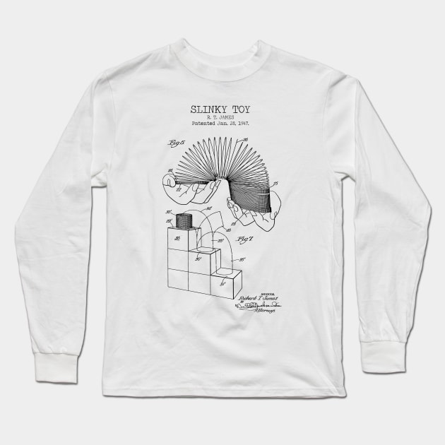 SLINKY TOY patent Long Sleeve T-Shirt by Dennson Creative